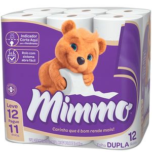 Papel Higiênico Folha Dupla Neutro Mimmo C12 30m