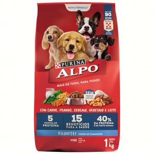 Alimento para Cães Filhotes Carne, Frango, Cereais, Vegetais e Leite Purina Alpo 1kg