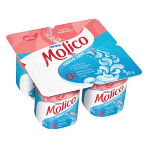 Iogurte Morango Zero Lactose Bandeja Molico 360g 4 Unidades