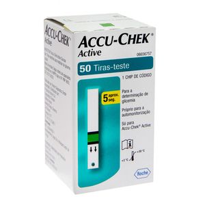 Tiras para Controle de Glicemia Accu-Chek Active com 50 Unidades