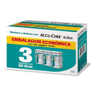 Kit Tiras de Glicemia Accu-Chek Active com 150 Unidades