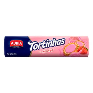 Biscoito Recheio Morango Tortinhas Adria 140g