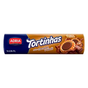 Biscoito Recheio Chocolate e Avelã Tortinhas Adria 140g