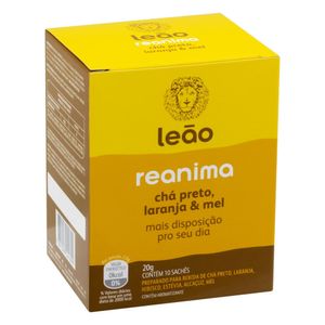 Chá Leão Reanima Preto, Laranja e Mel | Com 10 Sachês