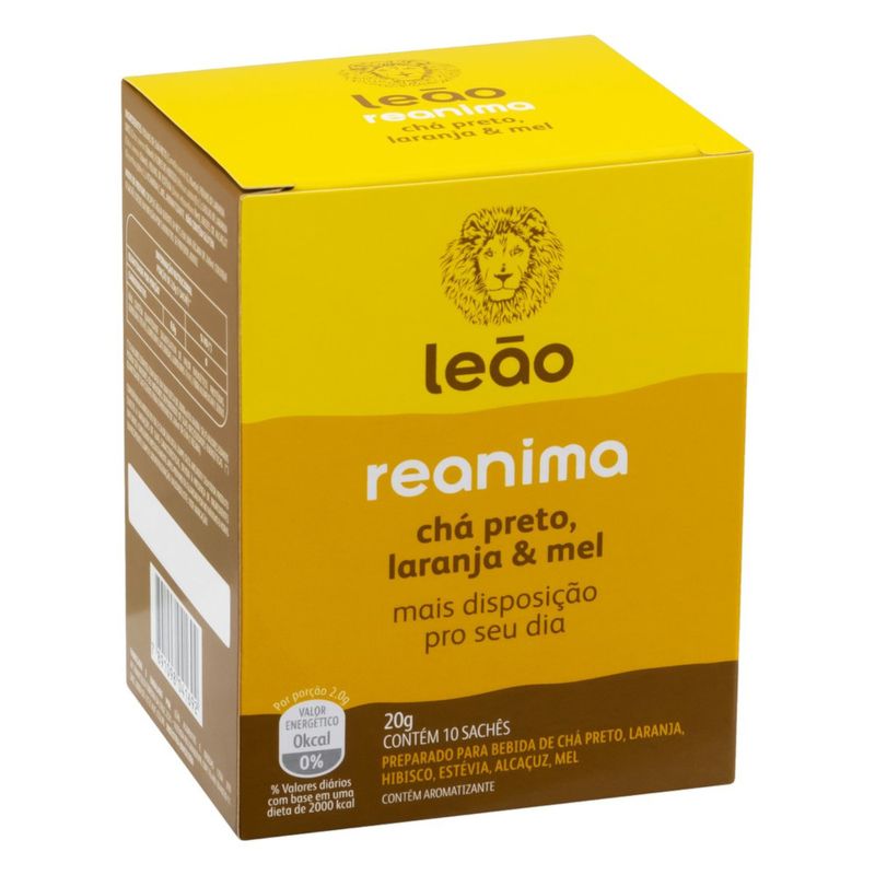 Cha-Preto-Laranja-e-Mel-Leao-Reanima-Caixa-20g-10-Unidades-s