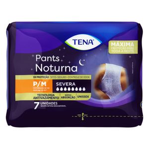 Roupa Íntima Descartável P/M Unissex Tena Pants Noturna 7 Unidades