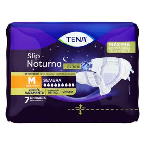 Fralda Descartável M Adulto Tena Slip Noturna 7 Unidades