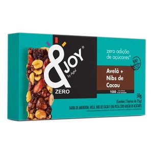 Barra Cereal Zero Açúcar Avelã e Nibs de Cacau & Joy 50g