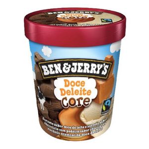 Sorvete Doce de Leite e Chocolate Recheio Doce de Leite Ben & Jerry's Core 458ml