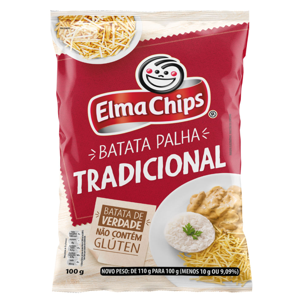 Batata Palha Tradicional Elma Chips 100g Supermercado Coop