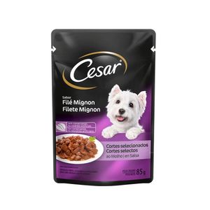 Alimento para Cães Adultos Sabor Filé Mignon Cesar Sachê 85g