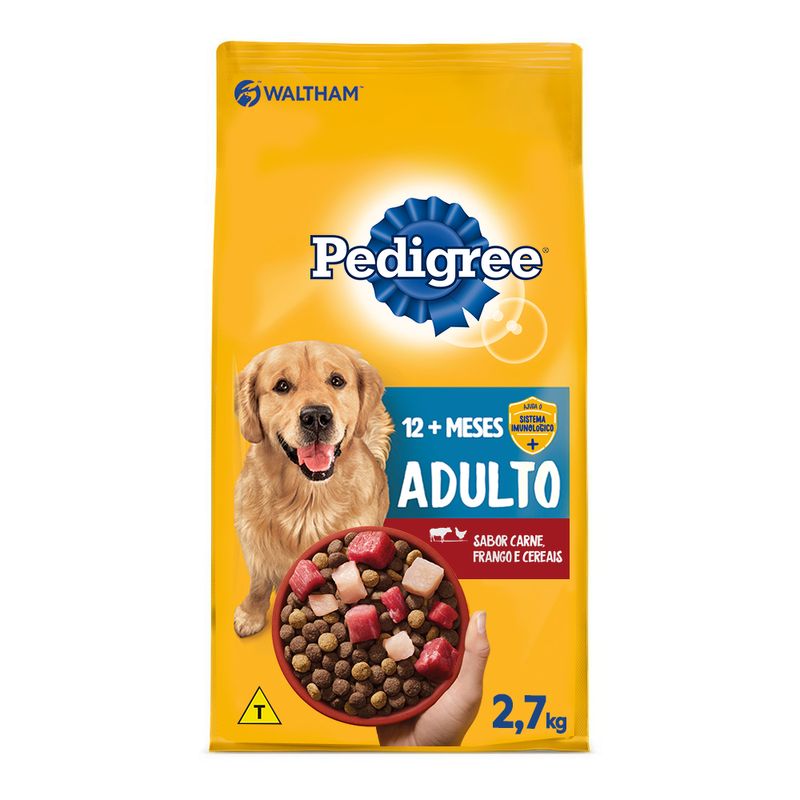 Alimento-para-Caes-Adultos-Sabor-Carne-Frango-e-Cereais-Pedigree-27kg