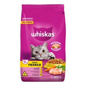 Alimento para Gatos Adultos Sabor Frango Whiskas 900g