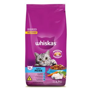 Alimento para Gatos Adultos Sabor Peixe Whiskas 2,7kg