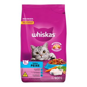Alimento para Gatos Adultos Sabor Peixe Whiskas 900g