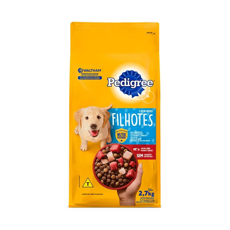 Alimento-para-Caes-Filhotes-Sabor-Carne-e-Cereais-Pedigree-27kg