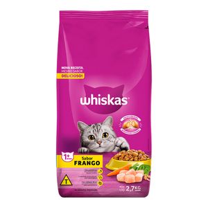 Alimento para Gatos Adultos Sabor Frango Whiskas 2,7kg