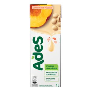 Bebida à Base de Soja Pêssego Ades 1 Litros