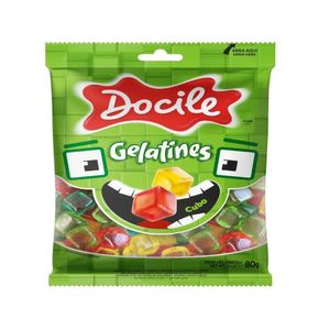 Bala de Gelatina Cubos Docile 80g