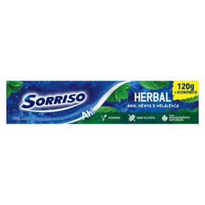 Creme Dental Sorriso Herbal Anis, Menta e Melaleuca 120g