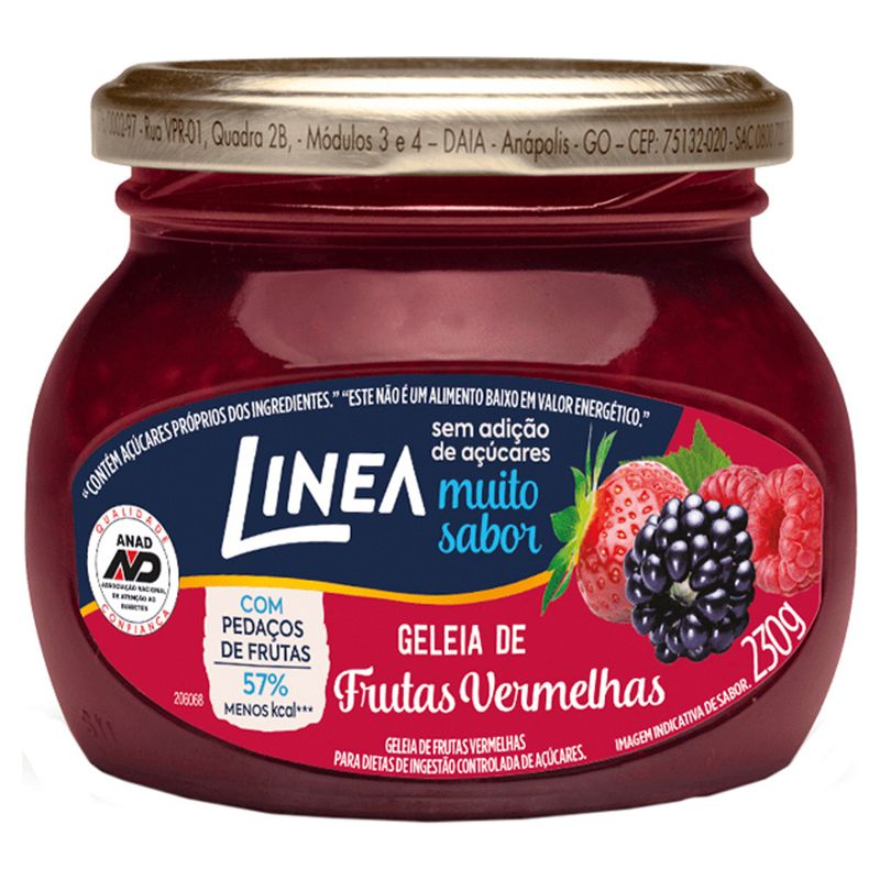 Geleia-Linea-Zero-Acucar-Frutas-Vermelhas-230g