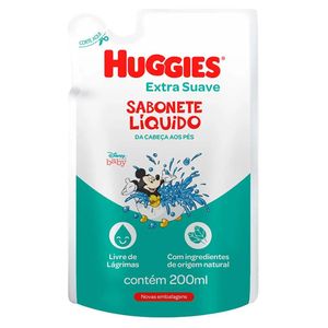 Sabonete Líquido Infantil Huggies Disney Baby Extra Suave Cabeça aos Pés Refil 200ml