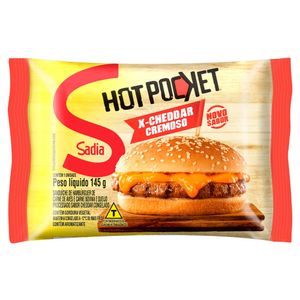 Sanduíche Congelado Sadia Hot Pocket X Cheddar Cremoso 145g