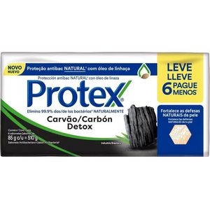 Sabonete em Barra Protex Carvão Detox 6 Unidades