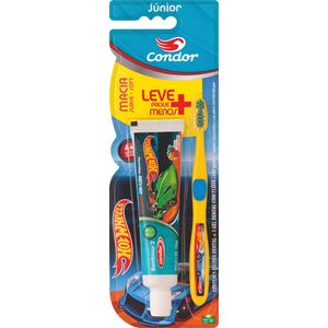 Kit Dental Infantil Condor Hot Wheels Escova Dental e Gel Dental 50g | Ref:8160