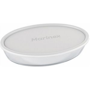 Assadeira de Vidro Marinex Oval com Tampa 1,6L | Ref:6343