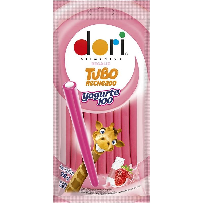 Bala-Gelatinosa-Dori-Regaliz-Tubo-Recheado-Yogurte-70g