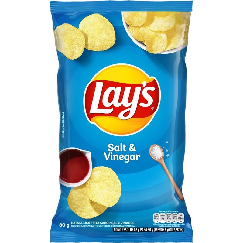 Batata Chips Elma Chips Lay's Sal e Vinagre 80g Supermercado Coop