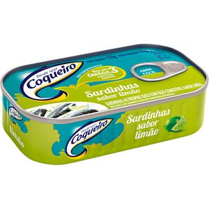 Sardinha Coqueiro em Óleo Limão Lata 125g