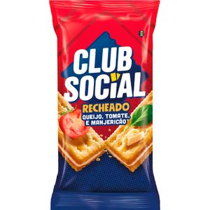 Biscoito Salgado Club Social Recheio de Queijo, Tomate e Manjericão 144g