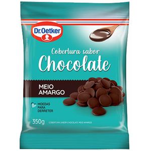 Chocolate para Cobertura em Moedas Dr. Oetker Meio Amargo 350g
