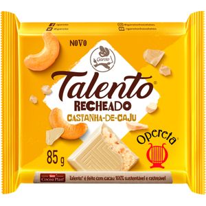 Chocolate Talento Opereta Branco com Castanha de Caju 85g