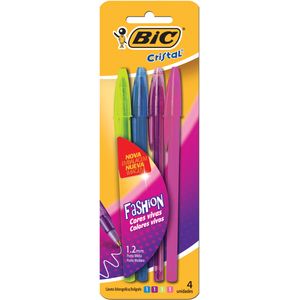 Caneta Esferográfica Bic Shimmers Cores Sortida | Com 4 Unidades