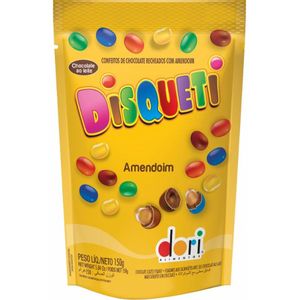 Confeito Dori Disqueti Chocolate com Amendoim 120g