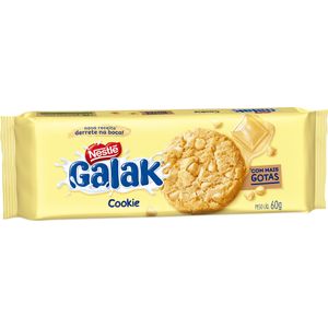 Cookies Nestlé Galak Chocolate Branco 60g  Com 3 Unidades