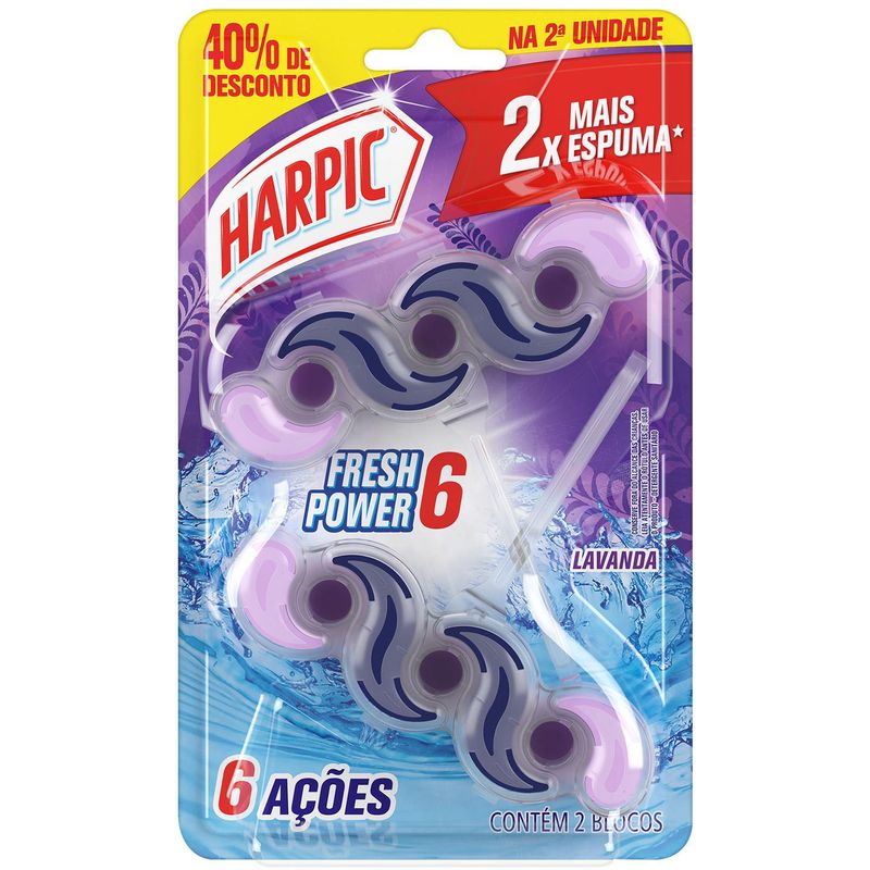 Desodorizador-Sanitario-Harpic-Bloco-para-Caixa-Acoplada-Fresh-Power-6-Lavanda-39g--Com-2-Unidades