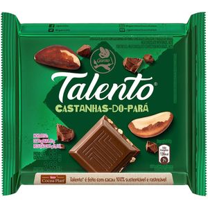 Chocolate Talento ao Leite com Castanha do Pará 85g