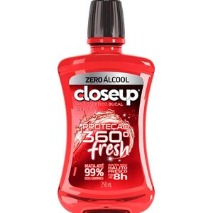 Enxaguante Bucal CloseUp Red Hot 350° Fresh Zero Álcool 250ml