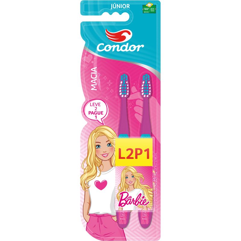 Escova-Dental-Infantil-Condor-Barbie-Macia-Suave