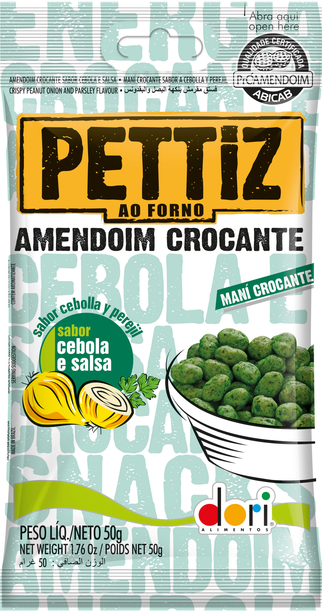Amendoim Dori Pettiz Crocante com Cebola e Salsa 350g