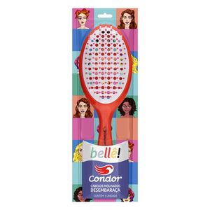 Escova para Cabelo Condor Belle Oval Vermelha