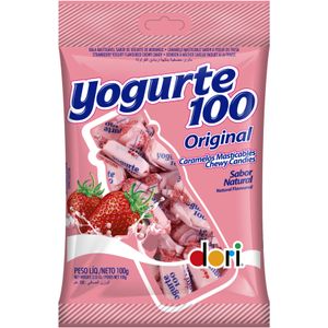 Bala Mastigável Dori Yogurte 100 Morango 100g