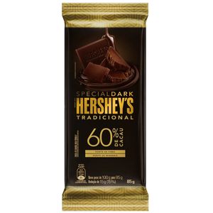Chocolate em Barra Hershey's Dark Meio Amargo 60% Cacau 85g