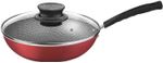 Frigideira-Tramontina-Antiaderente-Funda-Vermelha-com-Tampa-24cm