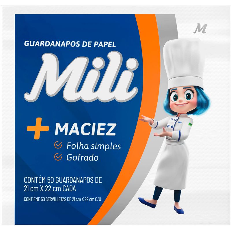 Guardanapo-Mili-Folha-Simples-21X22cm--Com-50-Folhas