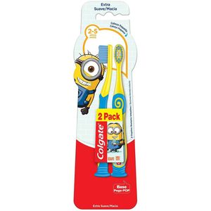 Escova Dental Infantil Colgate Minions 2 a 5 Anos | Com 2 Unidades